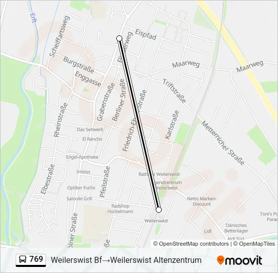 769 Bus Line Map