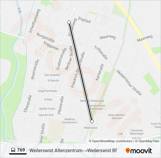 769 Bus Line Map