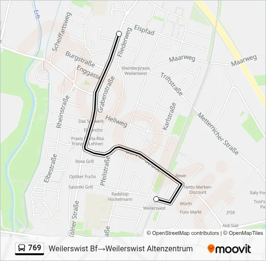 769 Bus Line Map