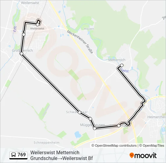 769 Bus Line Map