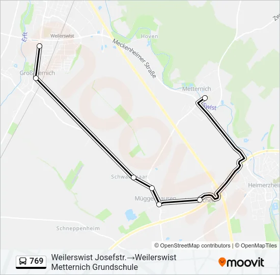 769 Bus Line Map