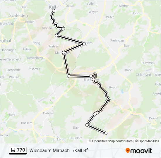 770 Bus Line Map