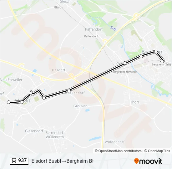 937 Bus Line Map