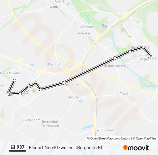937 Bus Line Map