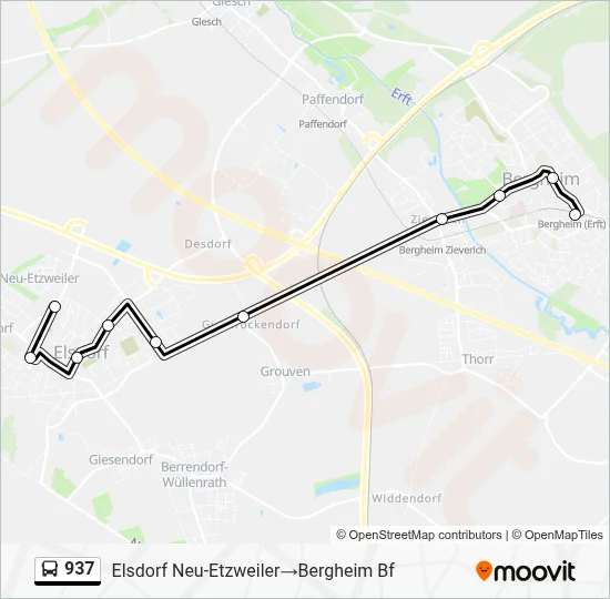937 Bus Line Map