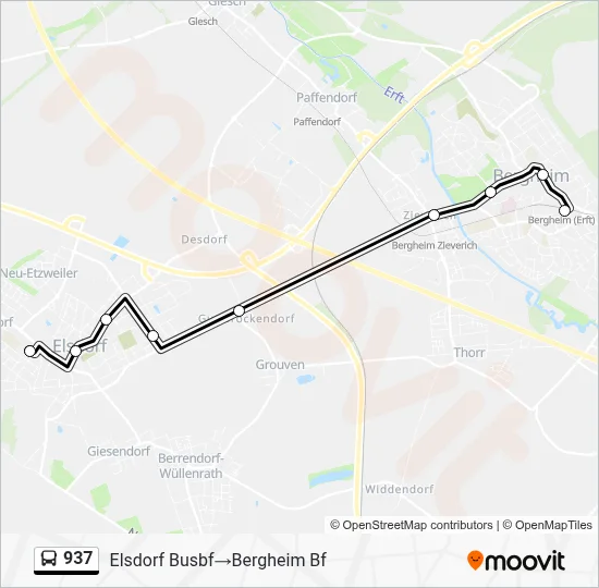 937 Bus Line Map