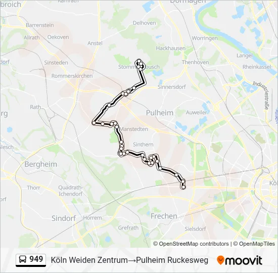 Buslinie 949 Karte