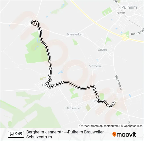 Buslinie 949 Karte