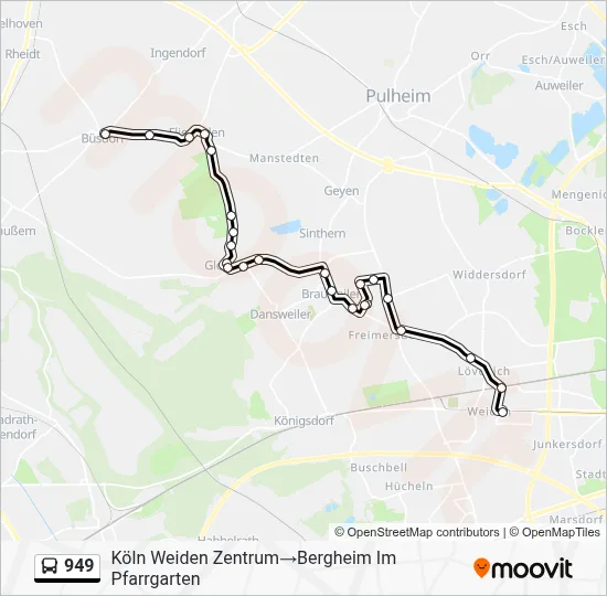 949 Bus Line Map