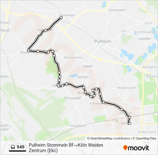 949 Bus Line Map