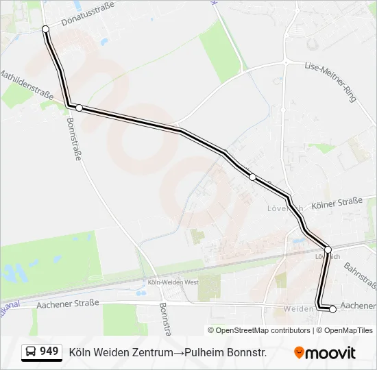 949 Bus Line Map