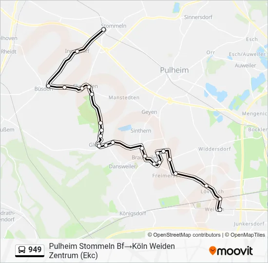 949 Bus Line Map