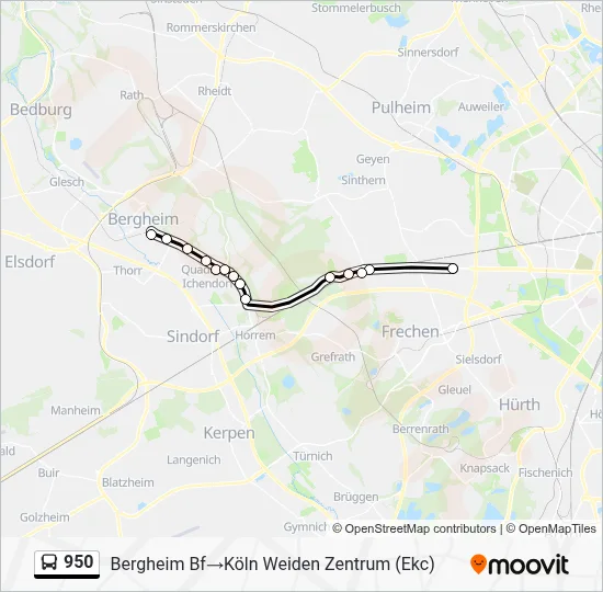 950 Bus Line Map