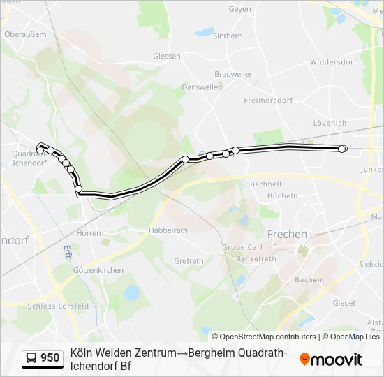 950 Bus Line Map