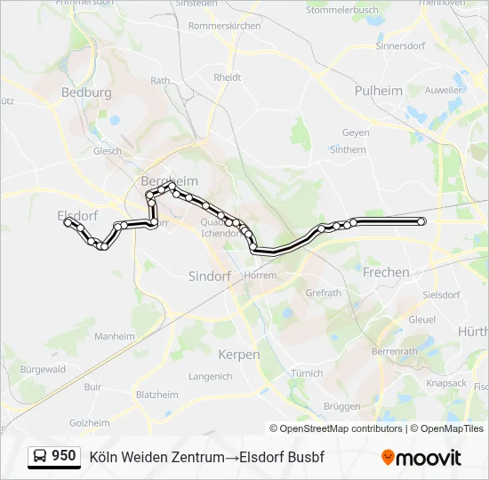 950 Bus Line Map