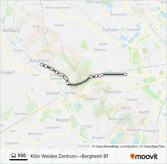 950 Bus Line Map