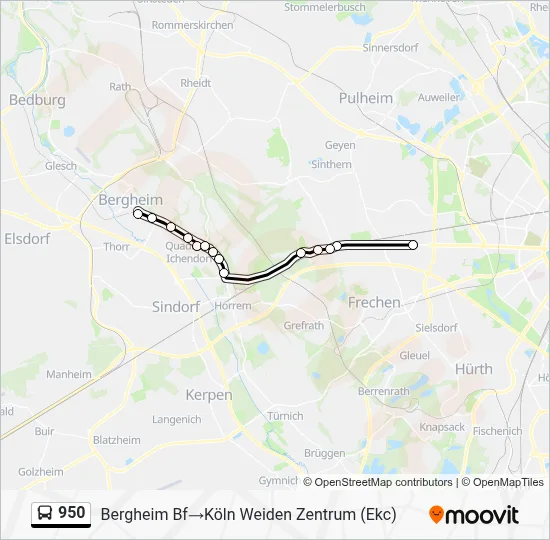 950 Bus Line Map