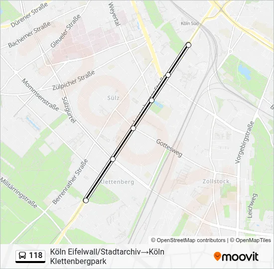 118 Bus Line Map
