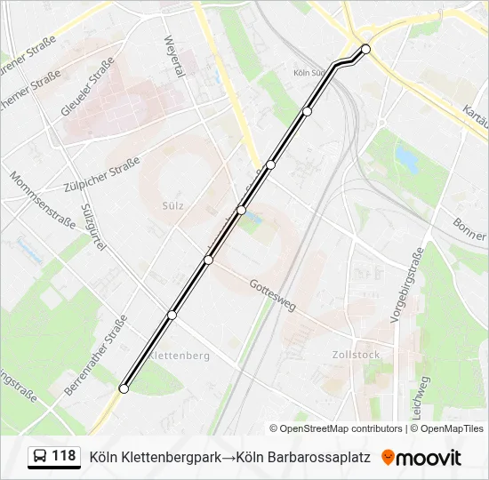 118 Bus Line Map