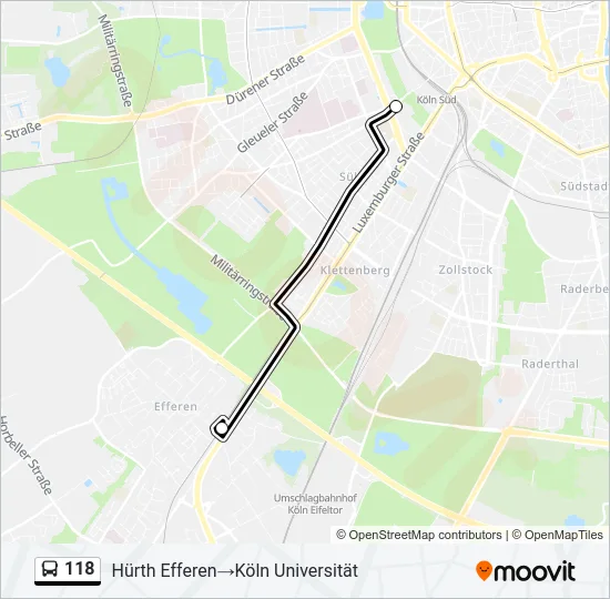 118 Bus Line Map