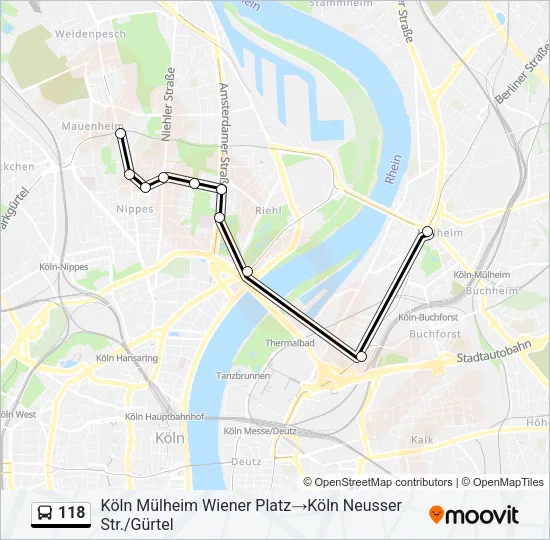 118 Bus Line Map