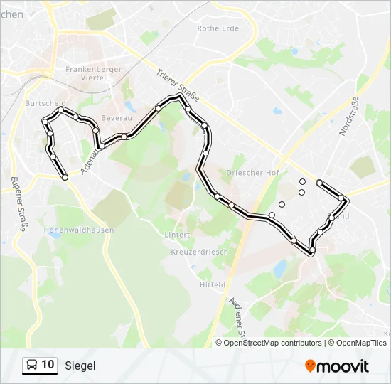 10 Bus Line Map