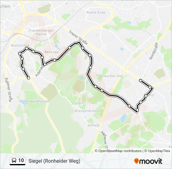 10 Bus Line Map