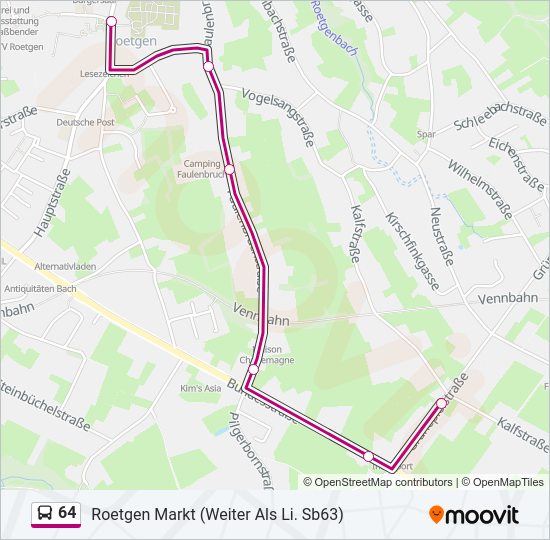 64 bus Line Map