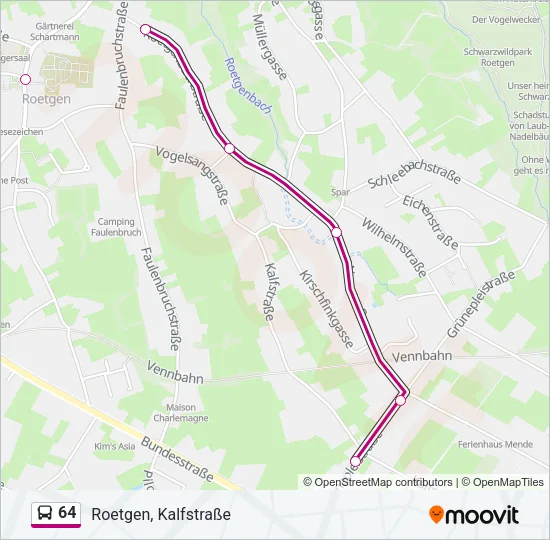 64 Bus Line Map
