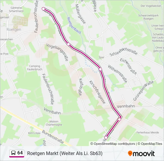 64 Bus Line Map