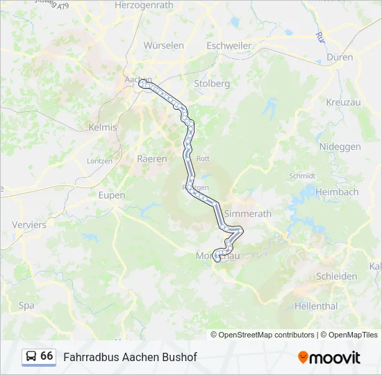 66 Bus Line Map