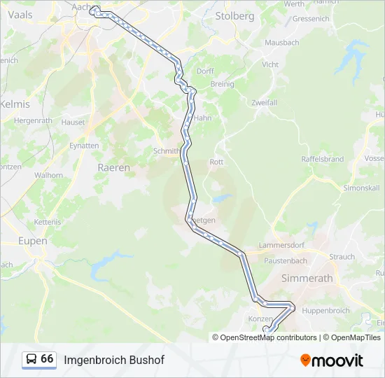 66 Bus Line Map