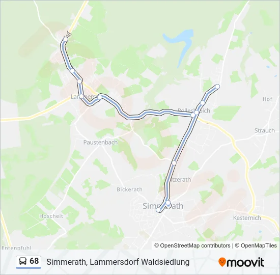 68 Bus Line Map