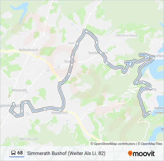 68 Bus Line Map