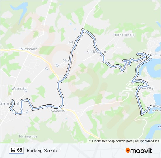 68 bus Line Map