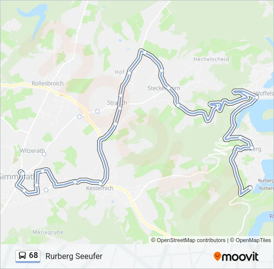 68 Bus Line Map