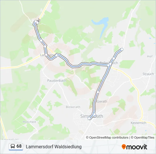 68 Bus Line Map