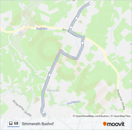 68 Bus Line Map