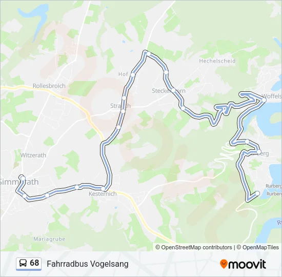 68 Bus Line Map