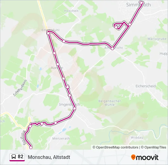 82 Bus Line Map