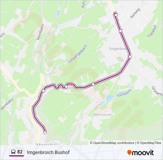 82 Bus Line Map