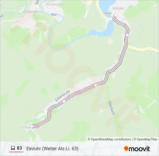 83 Bus Line Map