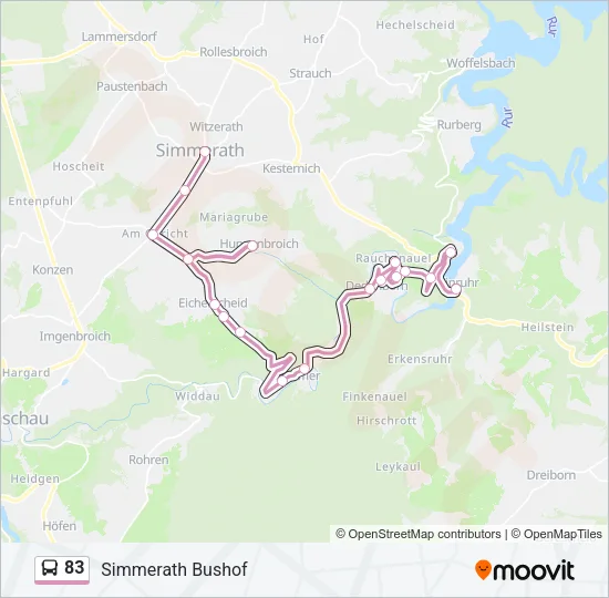 83 Bus Line Map