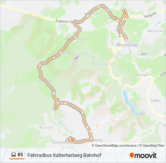 85 Bus Line Map