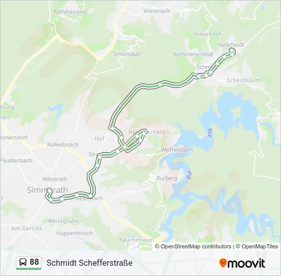 88 Bus Line Map