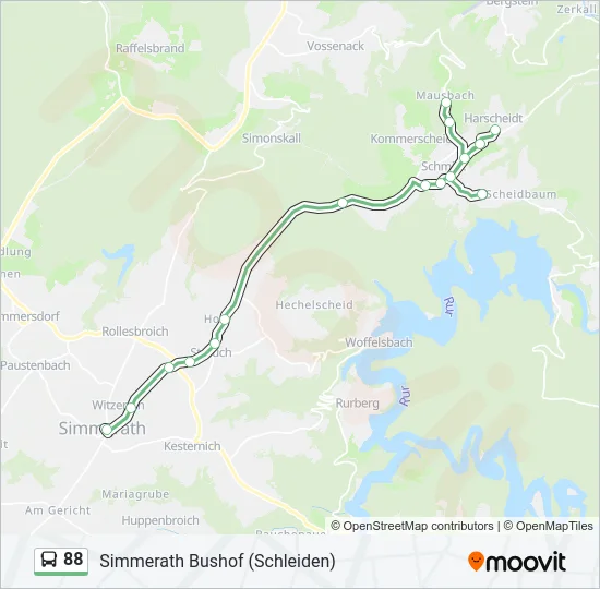 88 Bus Line Map