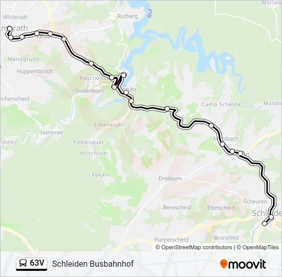 63V Bus Line Map