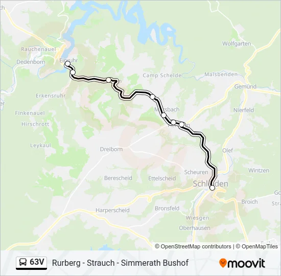 63V Bus Line Map