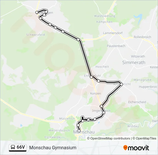 66V Bus Line Map