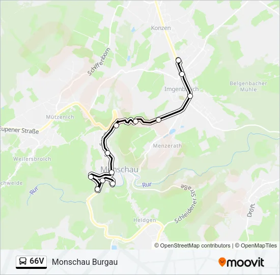 66V Bus Line Map